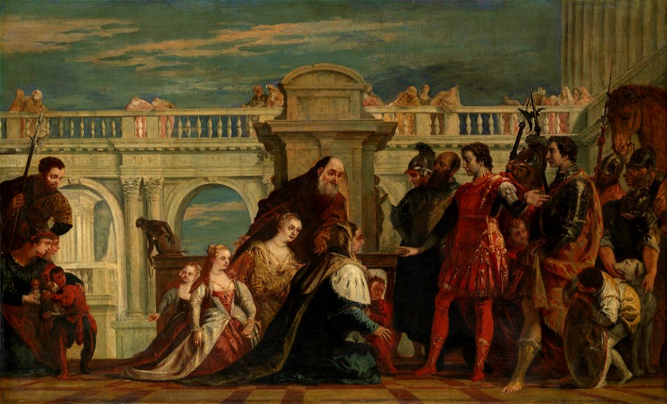 Studio of Sebastiano Ricci - The Family of Darius before Alexander c. 1700-30, RCIN 404768