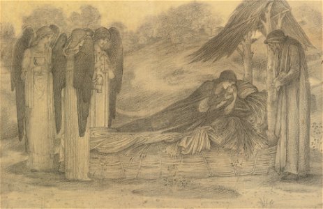 Study for The Nativity, by Edward Burne-Jones. Free illustration for personal and commercial use.