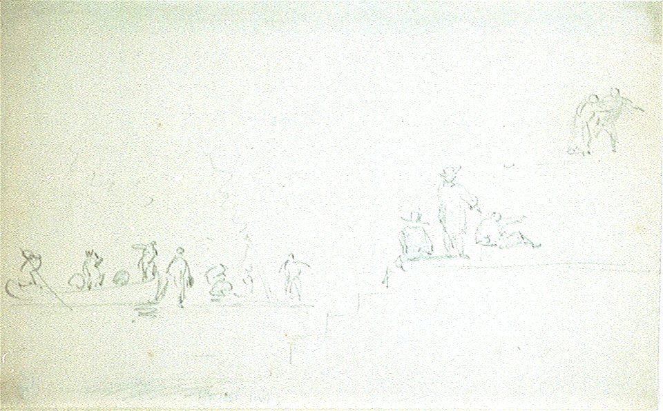 Studies of figures (landing from a boat) RMG PW7017