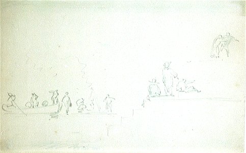 Studies of figures (landing from a boat) RMG PW7017