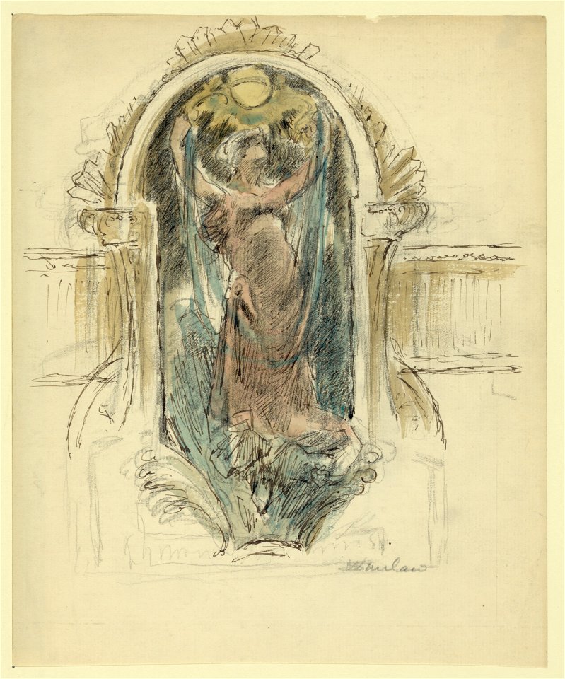 Study drawing for mural of woman, no. 2 LCCN2004662050