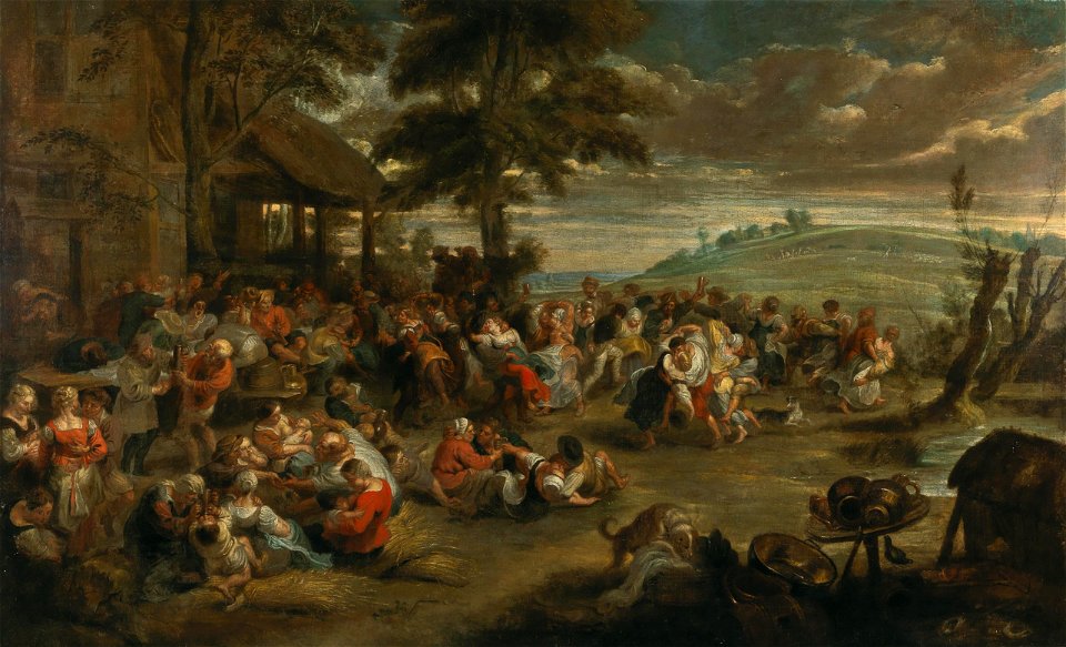 Studio of Peter Paul Rubens - A village feast