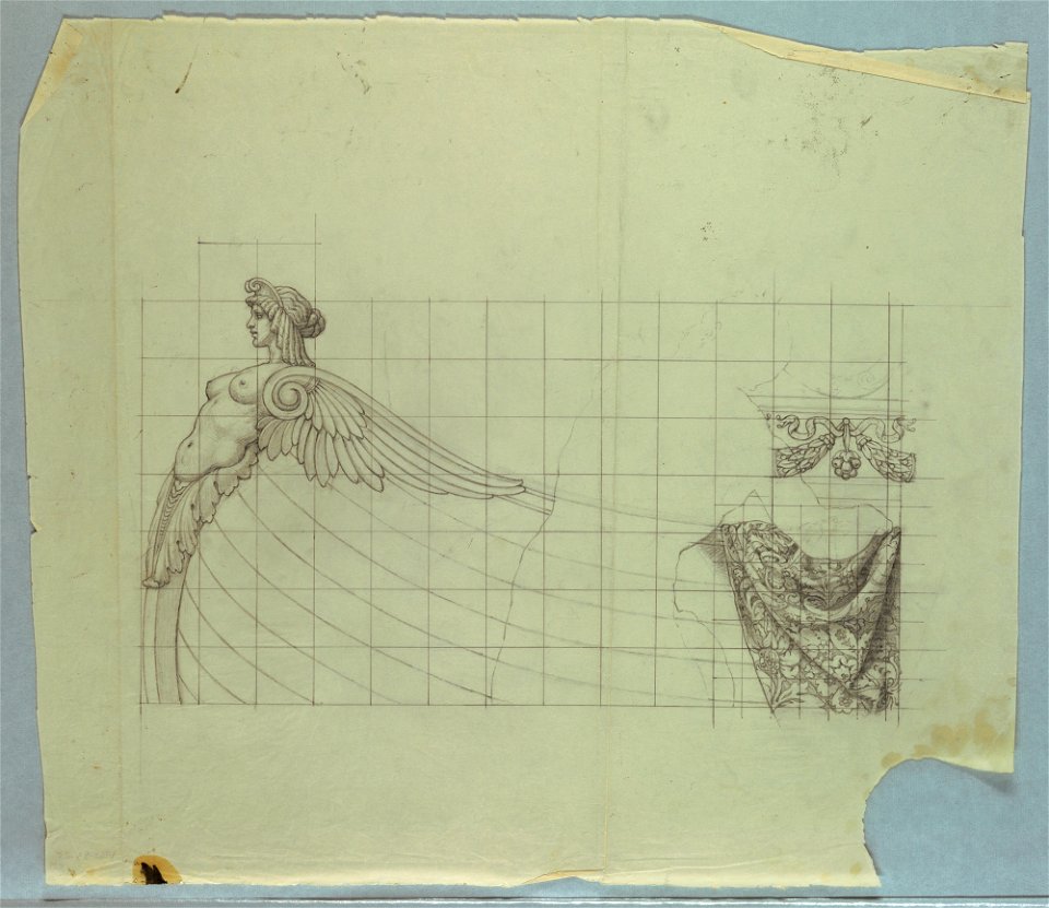 Study of Boat for Right Panel of The Marriage of the Atlantic and Pacific