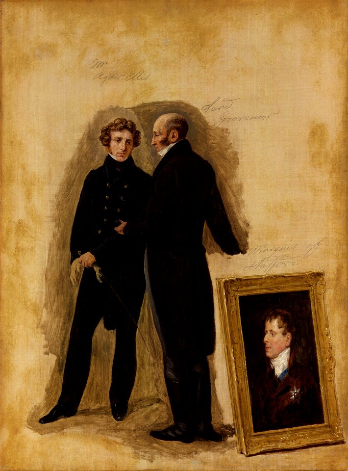 Study for 'Patrons and Lovers of Art by Pieter Christoffel Wonder (4)