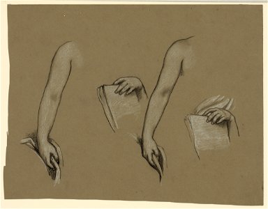 Study of figure holding cloth and book LCCN2004662150