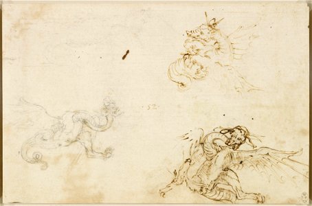 Studies of dragons - Leonardo da Vinci