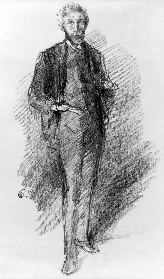 Study, Joseph Pennell, 1896; full, standing LCCN2003665383