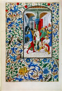 Stundenbuch der Maria von Burgund Wien cod. 1857 Geisselung Christi