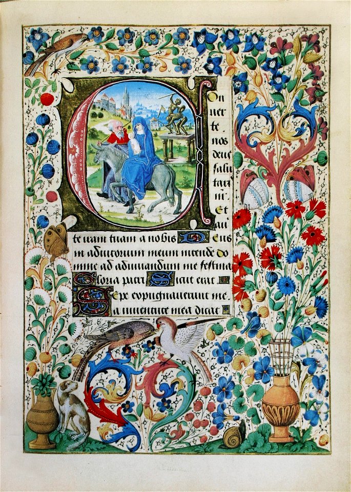 Stundenbuch der Maria von Burgund Wien cod. 1857 Flucht nach Aegypten