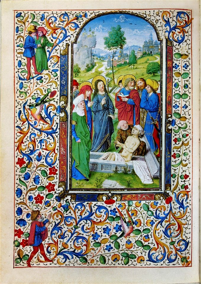 Stundenbuch der Maria von Burgund Wien cod. 1857 Auferweckung des Lazarus