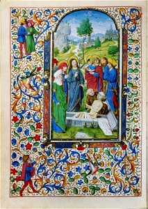 Stundenbuch der Maria von Burgund Wien cod. 1857 Auferweckung des Lazarus