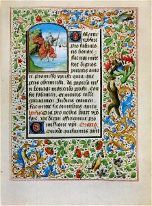 Stundenbuch der Maria von Burgund Wien cod. 1857 Heiliger Christopherus