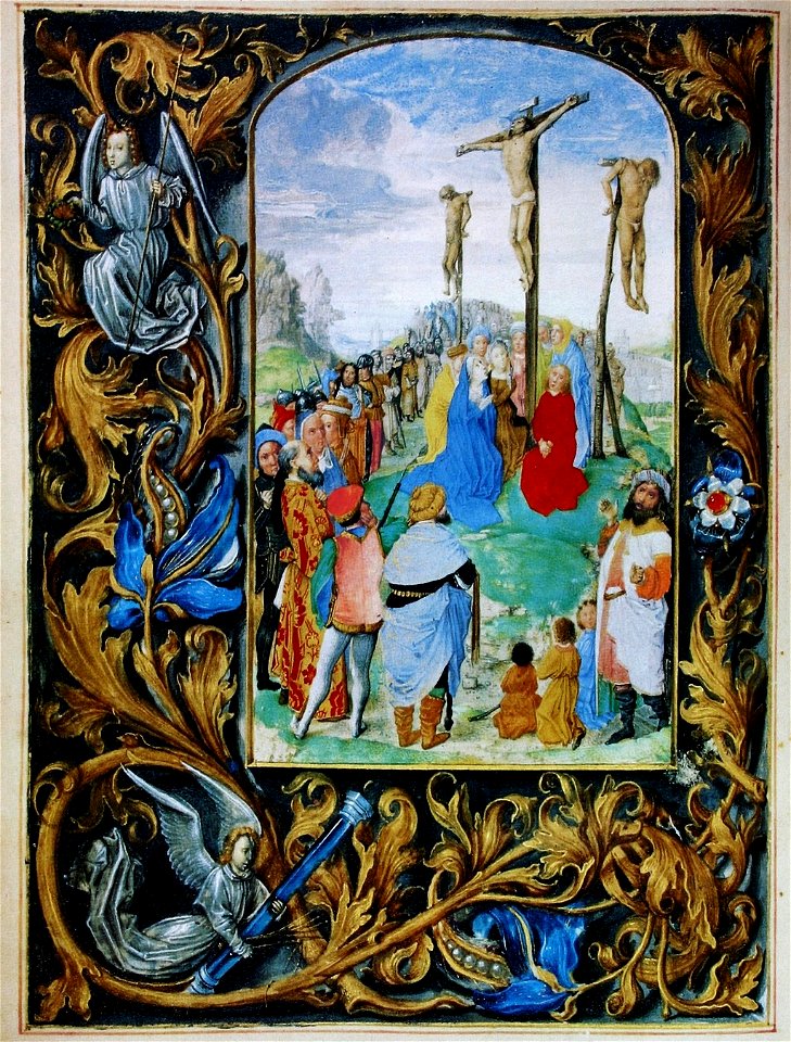 Stundenbuch der Maria von Burgund Wien cod. 1857 Kreuzigung