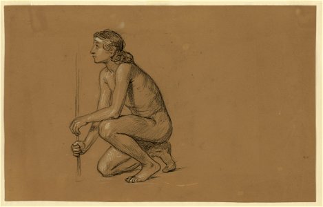 Study drawing for the figure of Agriculture in the mural Peace and prosperity LCCN2004662317