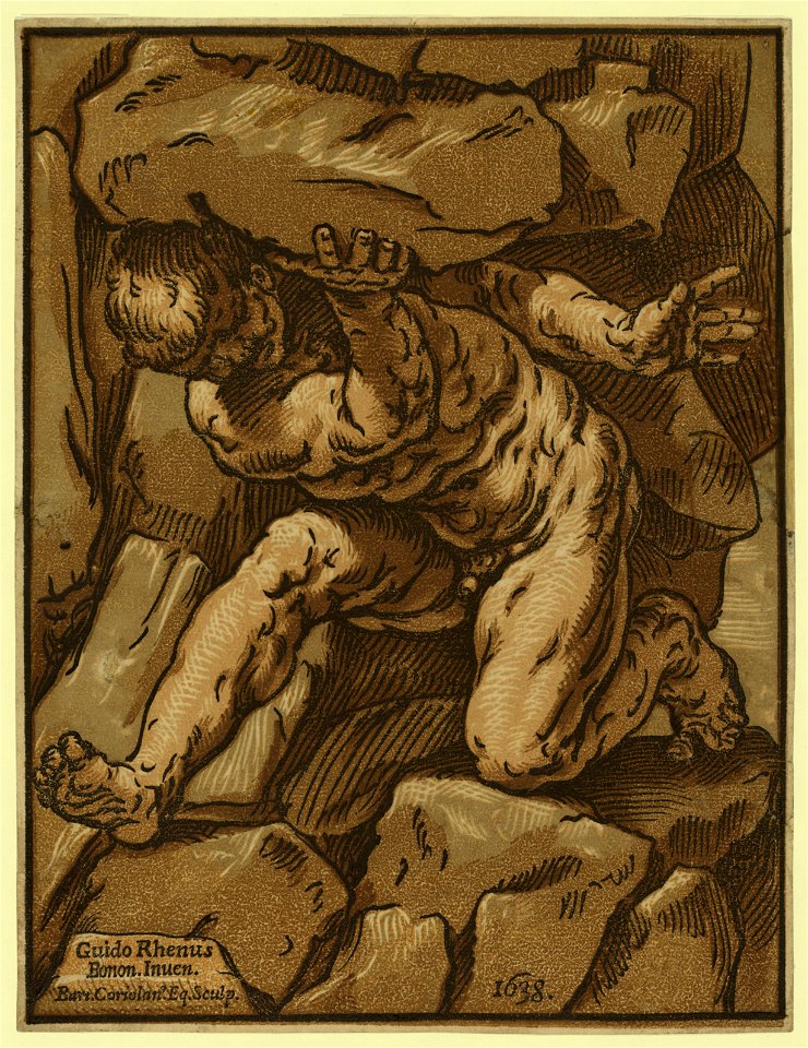 Study of a giant - Guido Rhenus, bonon. inuen., Bart. Coriolano, eq., sculp. LCCN2008678748