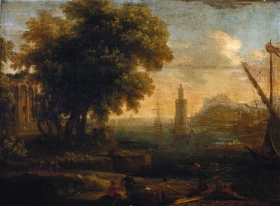 Style of Claude Lorrain (1604-5-82) - A Harbour - RCIN 401366 - Royal Collection