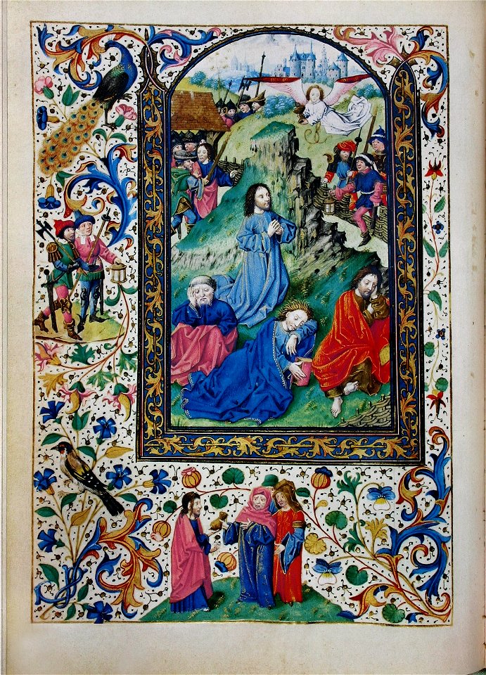 Stundenbuch der Maria von Burgund Wien cod. 1857 Christus am Oelberg