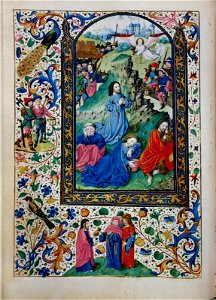 Stundenbuch der Maria von Burgund Wien cod. 1857 Christus am Oelberg