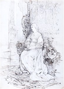 Study for a 17th Century subject picture - Carl Boker - circa 1870