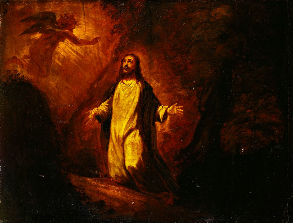 Style of David Teniers the Younger (Antwerp 1610-Brussels 1690) - Christ in the Garden of Gethsemane (after Titian) - RCIN 406592 - Royal Collection