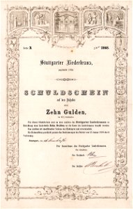 Stuttgarter Liederkranz 10 Gd 1872