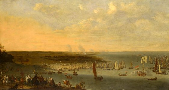Style of Jan Wyck (Haarlem c. 1645-Mortlake 1700) - William III, Prince of Orange (1650-1702), Embarking his Army for England at Brielle and Helvoetsluis - RCIN 404780 - Royal Collection