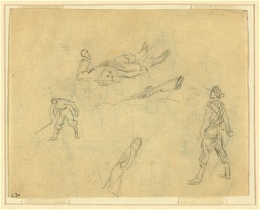 Studies of soldiers in various positions LCCN2004660605