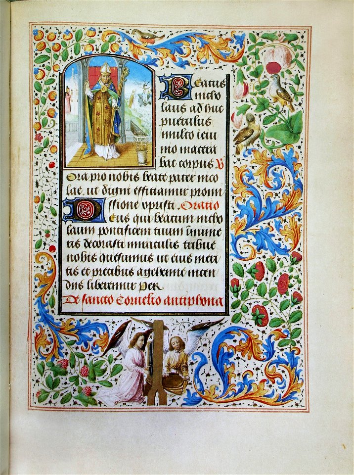 Stundenbuch der Maria von Burgund Wien cod. 1857 Heiliger Nikolaus