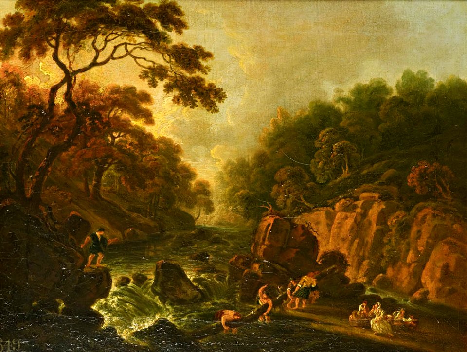 Style of Julius Caesar Ibbetson (1759-1817) - Landscape with a River - RCIN 402768 - Royal Collection