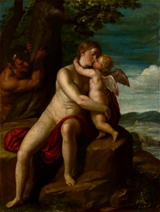 Style of Alessandro Turchi (Verona 1578-Rome 1649) - Venus and Cupid Embracing - RCIN 402996 - Royal Collection