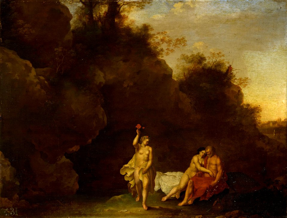 Style of Cornelis van Poelenburgh (Utrecht 1594-5-Utrecht 1667) - Lot and his Daughters - RCIN 402598 - Royal Collection