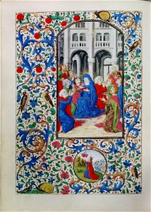 Stundenbuch der Maria von Burgund Wien cod. 1857 Herabkunft des Heiligen Geistes
