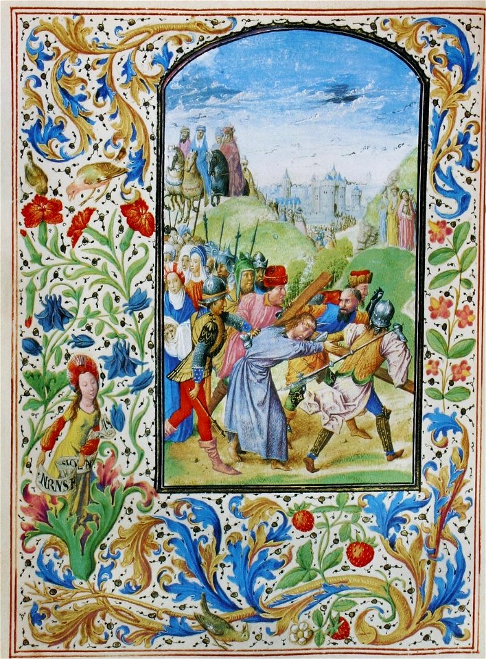 Stundenbuch der Maria von Burgund Wien cod. 1857 Kreuztragung
