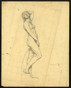 Study for statuette held by figure of Sculpture LCCN2004662300
