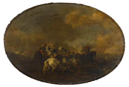 Style of Philips Wouwerman (Haarlem 1619-Haarlem 1668) - A Cavalry Combat - RCIN 406424 - Royal Collection