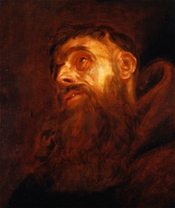 Style of Anthony van Dyck (1599-1641) - Head of a Bearded Saint or Monk - RCIN 406099 - Royal Collection