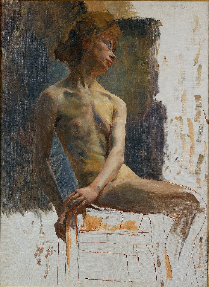 Study of a Model (Carl Wilhelmson) - Nationalmuseum - 20770