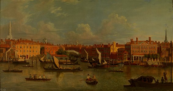 Style of Samuel Scott (1702-72) - The Thames and the Fleet Canal - RCIN 405431 - Royal Collection