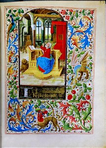 Stundenbuch der Maria von Burgund Wien cod. 1857 Der Evangelist Markus