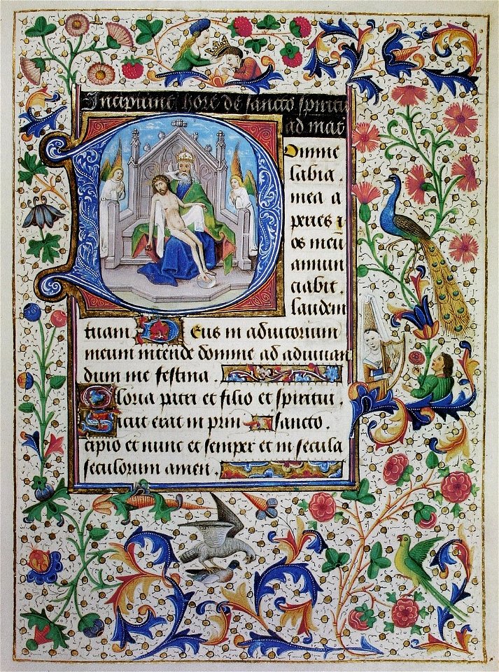 Stundenbuch der Maria von Burgund Wien cod. 1857 Dreifaltigkeit Gnadenstuhl