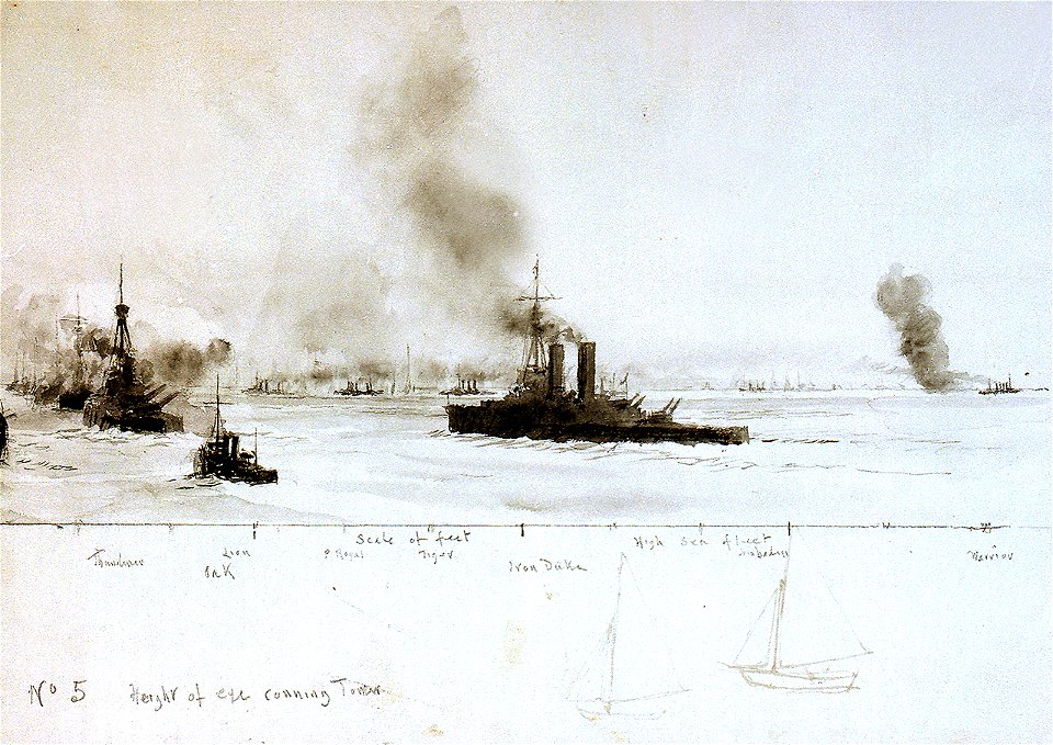 Study of the Battle of Jutland, 31 May 1916 (No.5) RMG PV2765