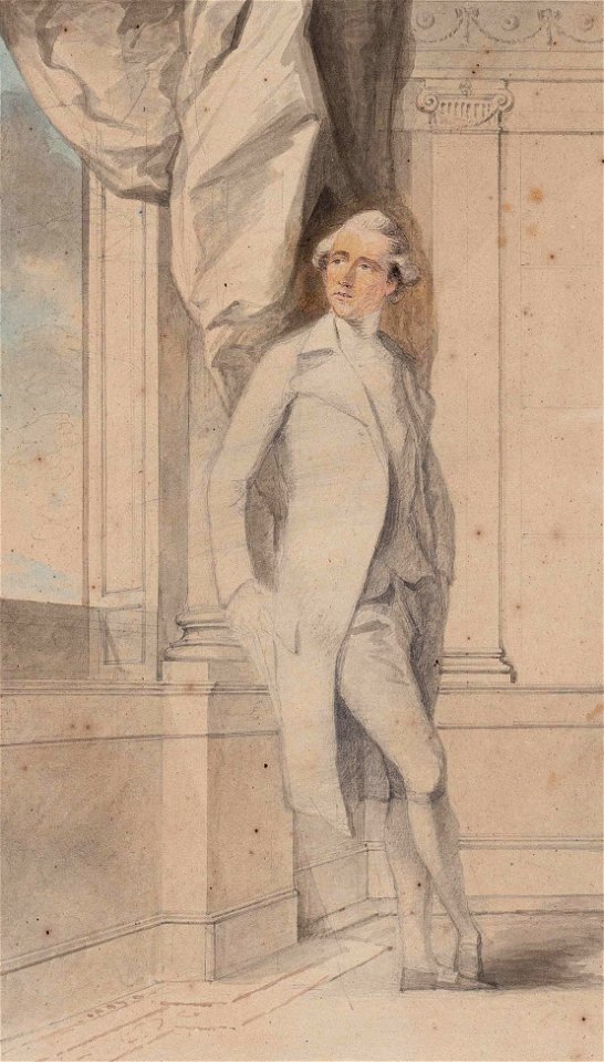 Study for the portrait of a Gentleman - Ozias Humphrey - Humphrey-K07731