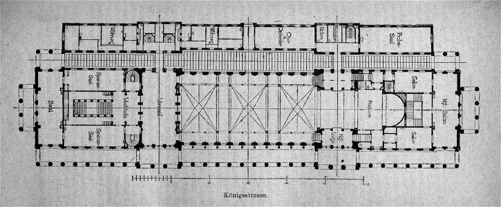 Stuttgart, Königsbau, Grundriss Obergeschoss