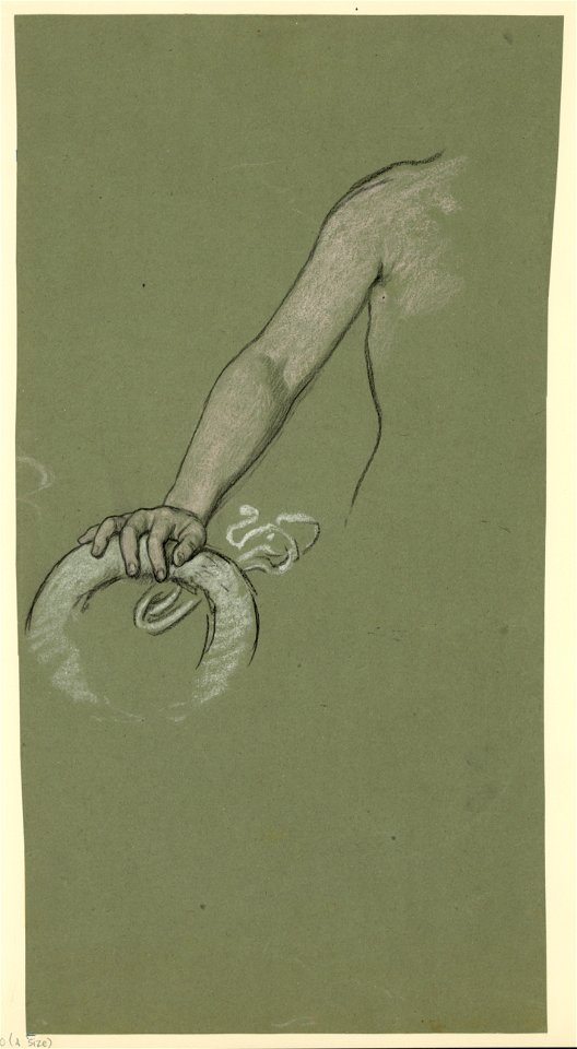 Study of wreath which became an olive branch held by Peace in the mural Peace and prosperity LCCN2004662147