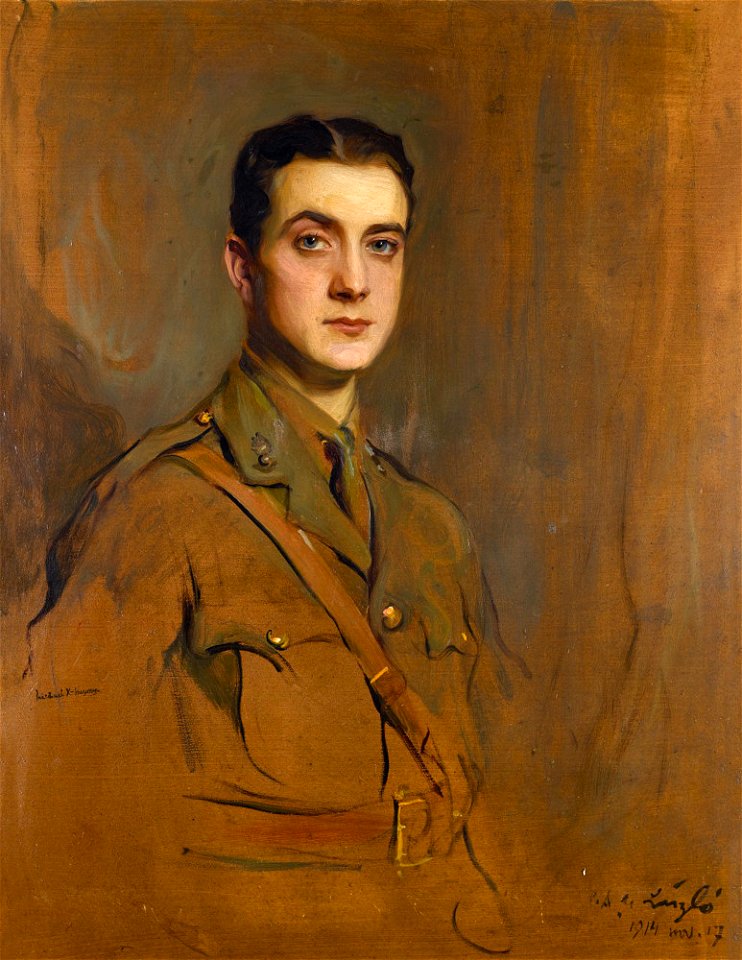 Study portrait of Lieutenant The Honourable Michael Knatchbull-Hugessen