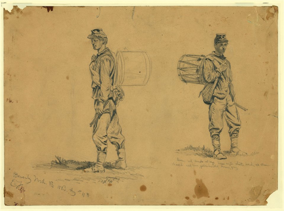 Study of drummer boys on the march LCCN2004661594