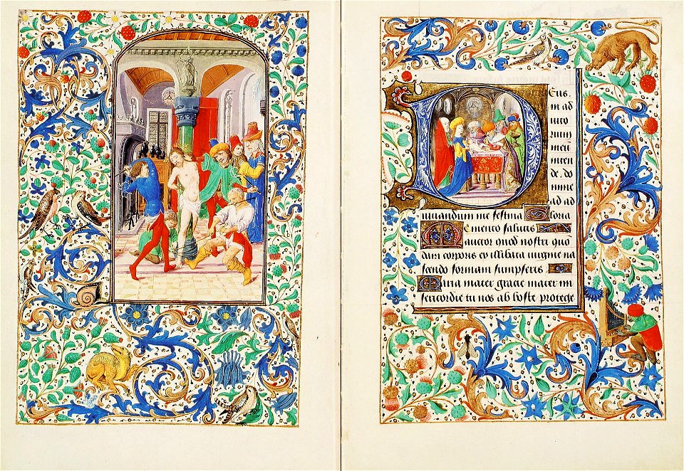 Stundenbuch der Maria von Burgund Wien cod. 1857 89v 90r