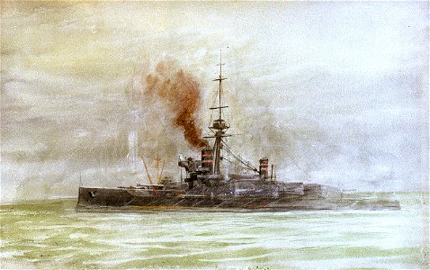 Study of HMS 'Hercules', battleship RMG PW1843