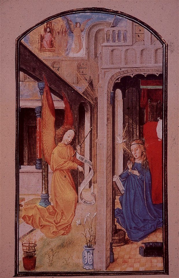 Stundenbuch der Maria von Burgund Wien cod. 1857 Verkuendigung