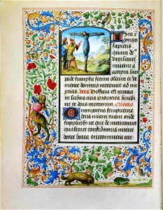 Stundenbuch der Maria von Burgund Wien cod. 1857 Heilige Ontcomera Wilgefortis